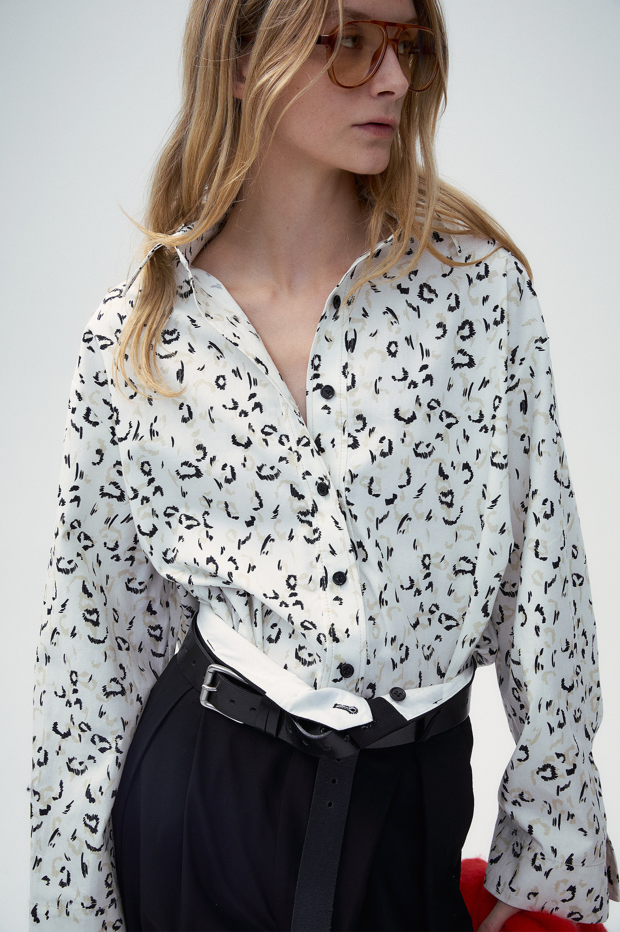 Loose Fit Leopard Print Shirt Front Row Shop - Main Image