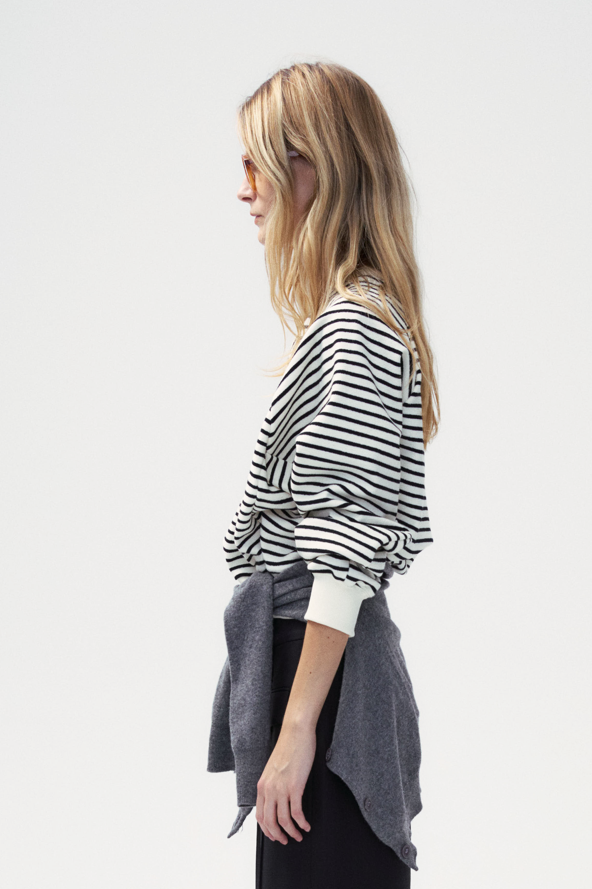 "Bon Voyage" Capsule Collection - "JE M'EN FOUS" Embroidered Sweatshirt