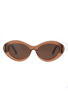 Shimmer Cat-eye sunglasses-Honey Brown