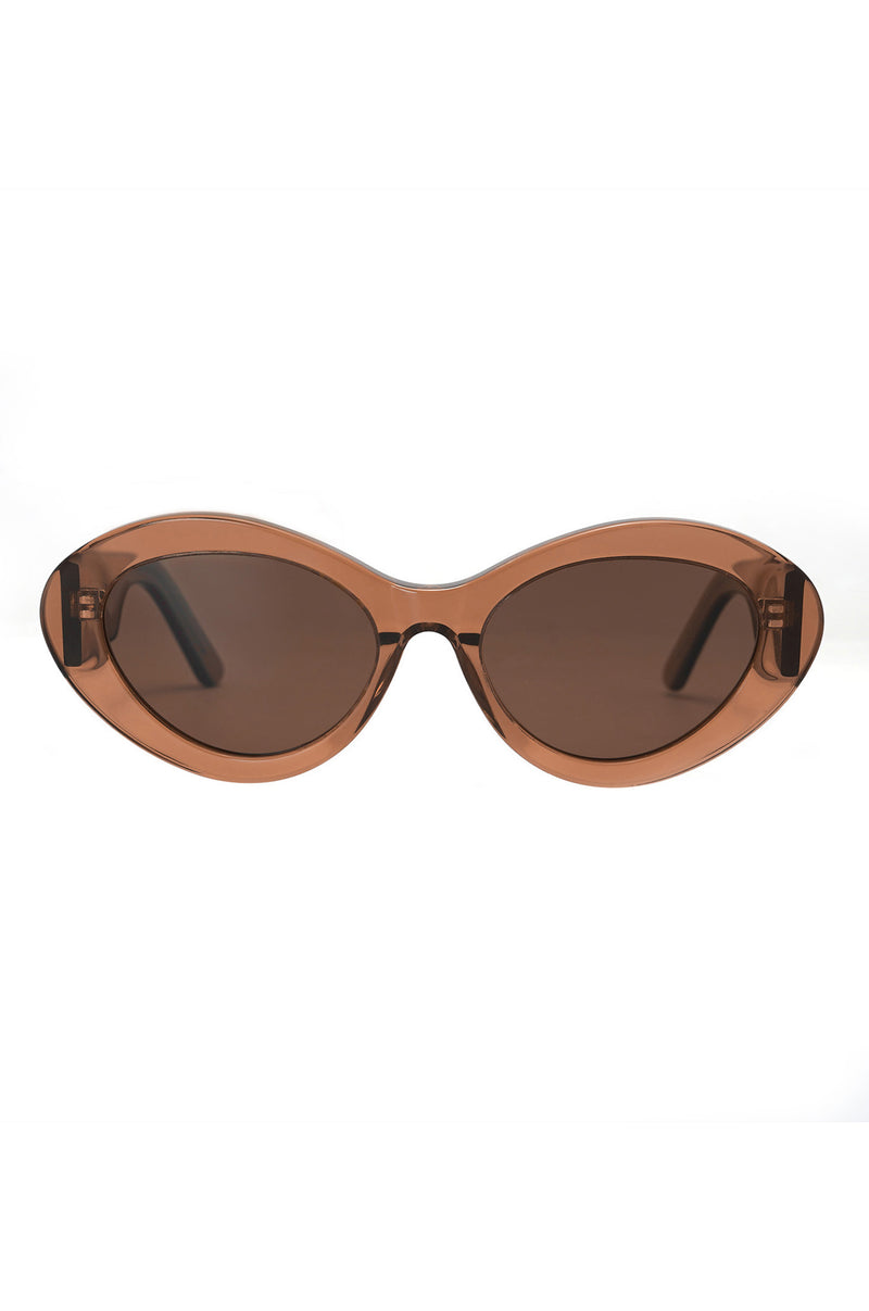 Shimmer Cat-eye sunglasses-Honey Brown