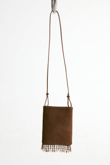 Majorelle Shell Suede Mini Bag-Camel Brown
