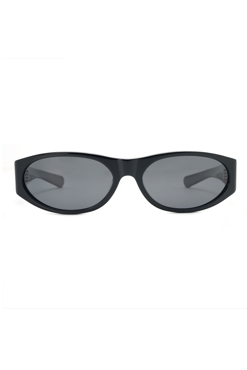 Winona Oval Sunglasses-Black
