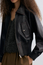 Leather Bomber Jacket