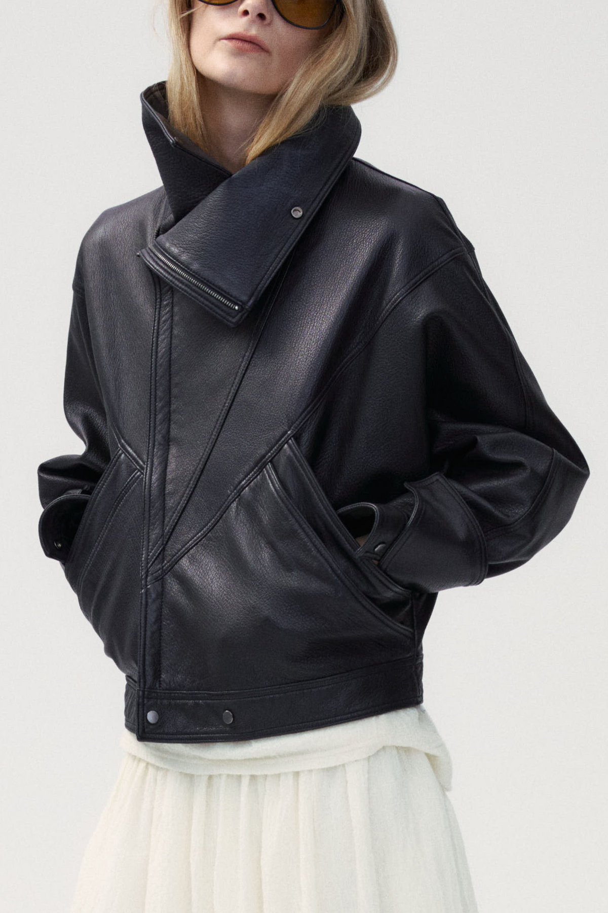 Vintage Two Lapel leather Jacket | Front Row Shop