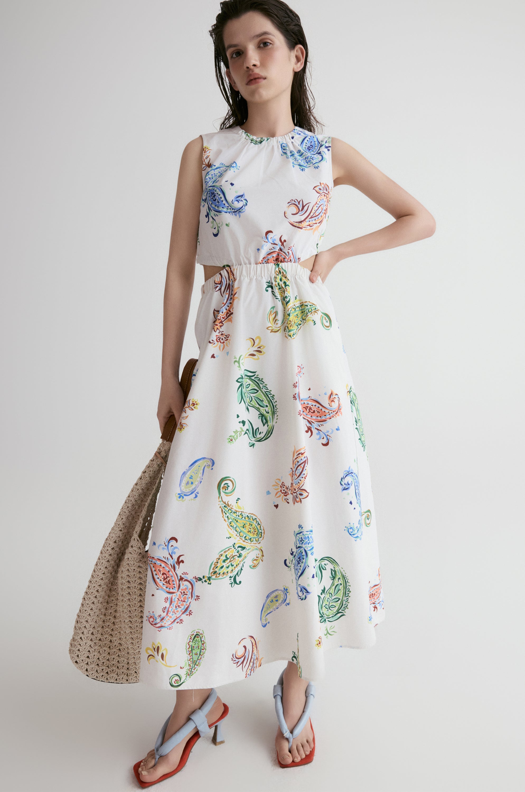 Santorini Paisley Maxi Dress