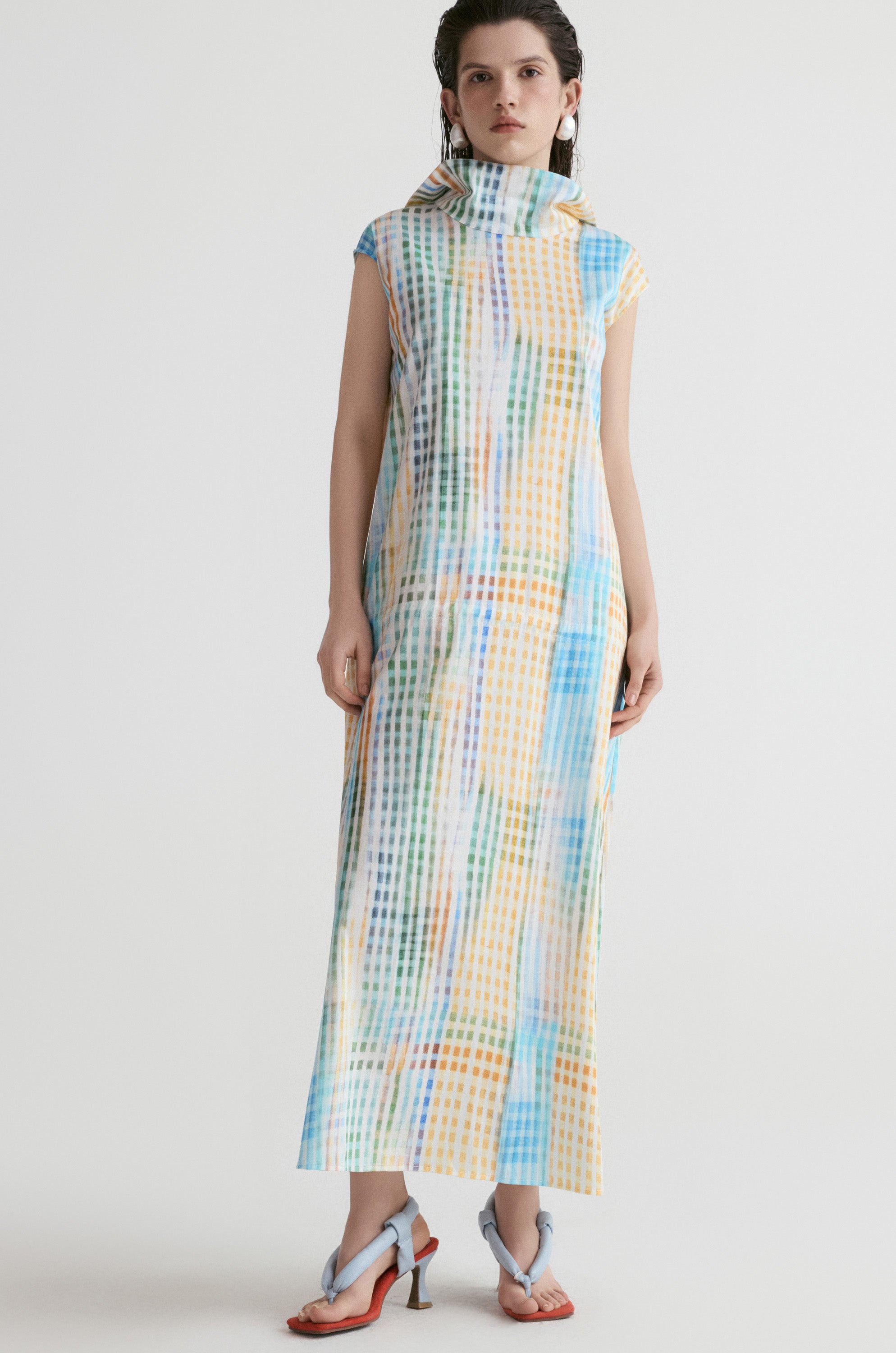 Amalfi Checked Elasticated Dress