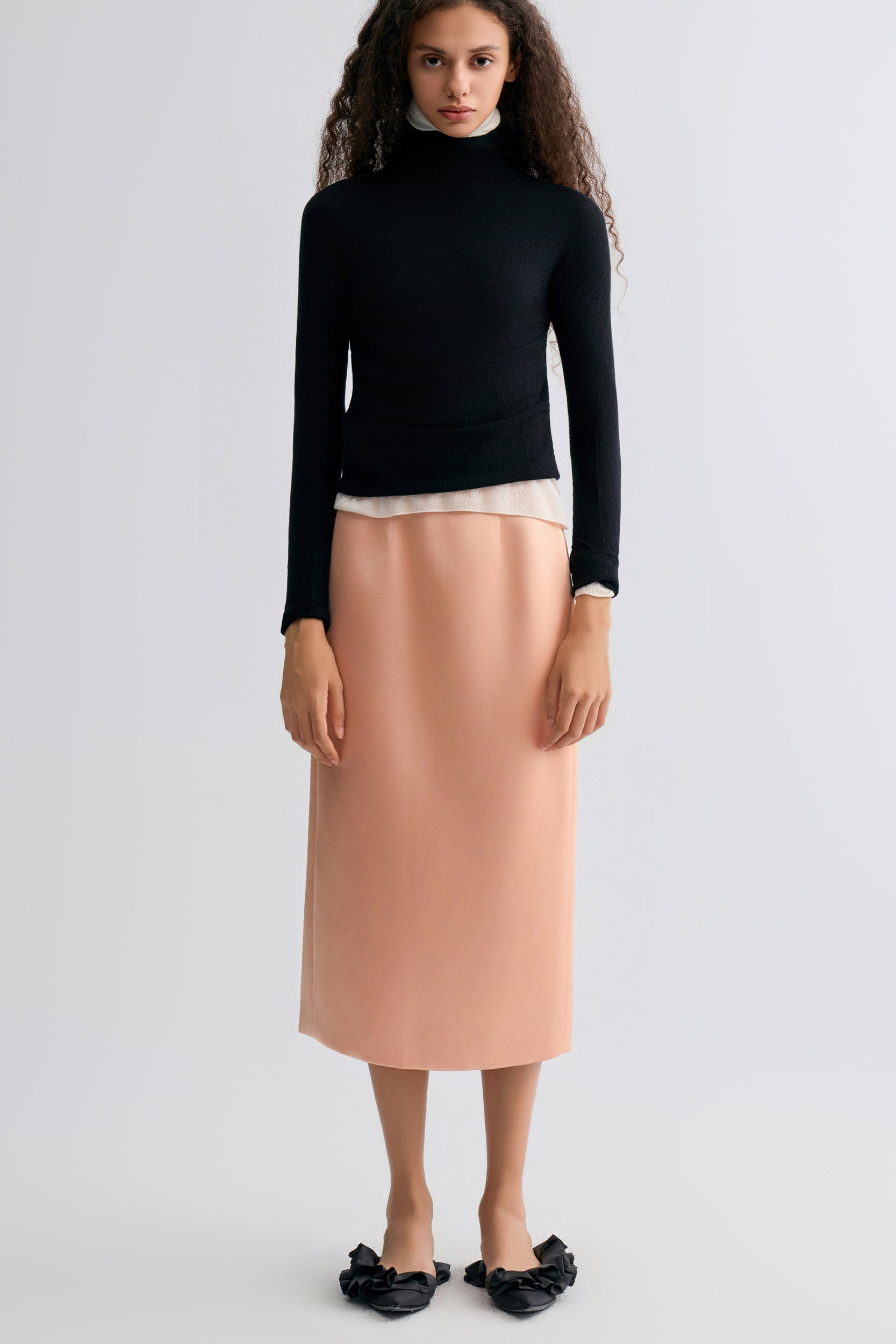 Wholegarment Fine Turtleneck Black