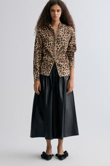 Leopard-print Zipper Hoodie