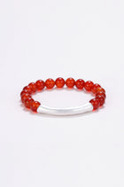 Magma carnelian and silver bracelet