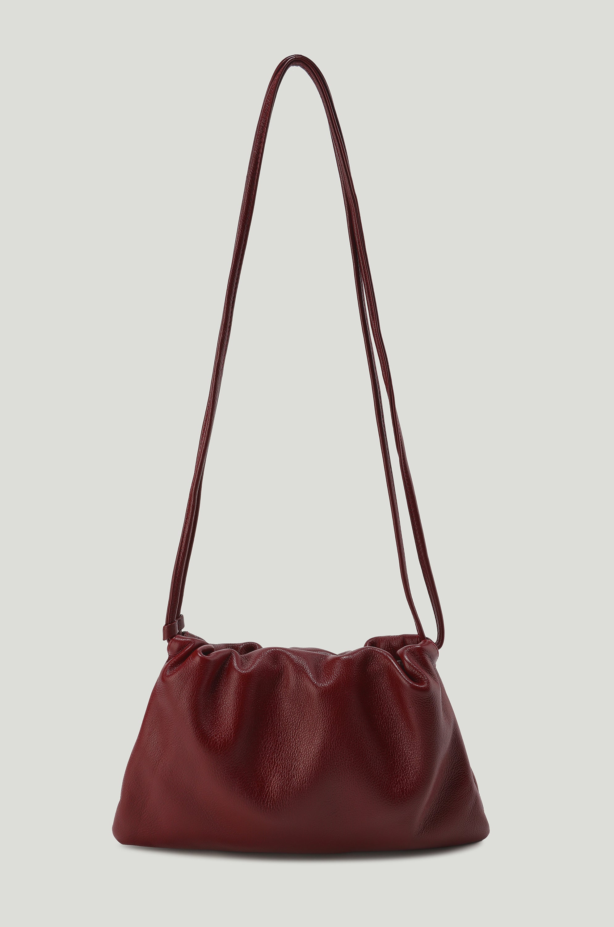 Adjustable  Mini Cloud Clutch Claret