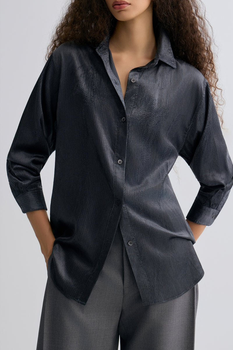 Weekend Corduroy Blouse Dapple Grey
