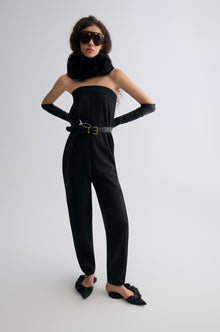 Verve Toscana Shearling Scarf Black