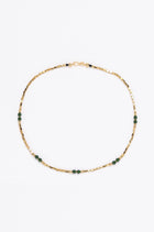 Aurea gold-plated malachite necklace