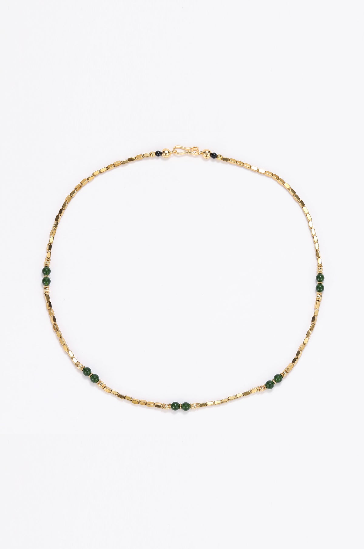 Aurea gold-plated malachite necklace