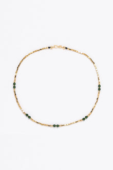 Aurea gold-plated malachite necklace