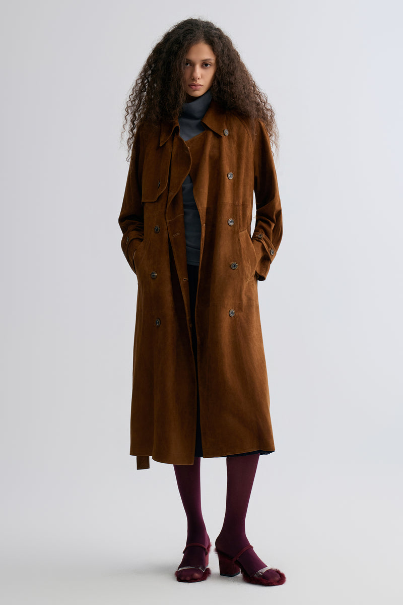 Bonnie Trenchcoat in Suede