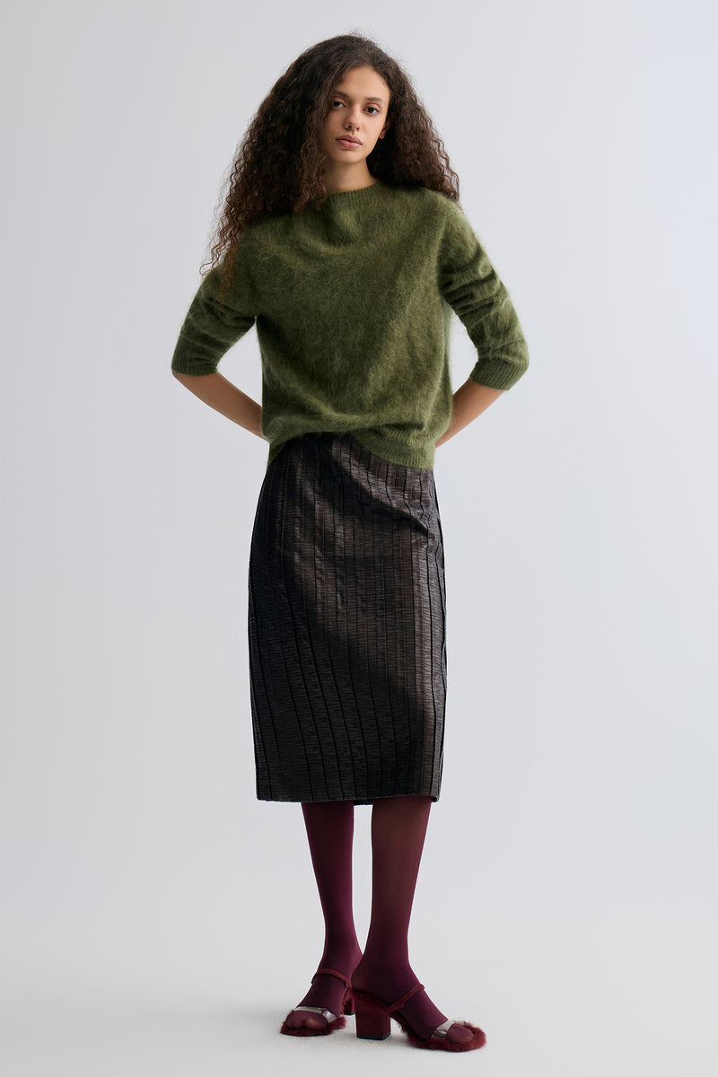 Snake Faux Leather Skirt