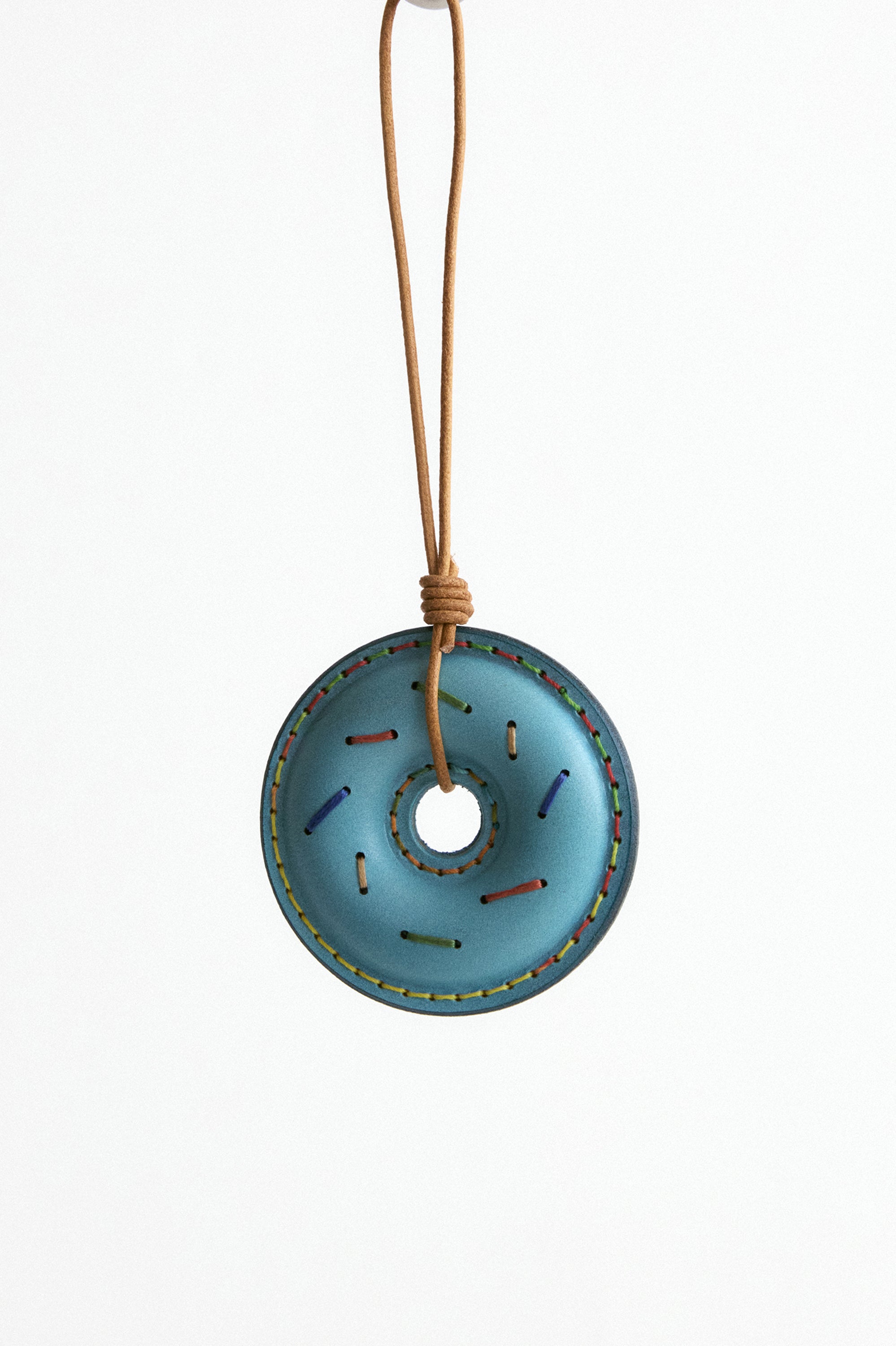 Donut Patina Leather Trick-Azure Blue