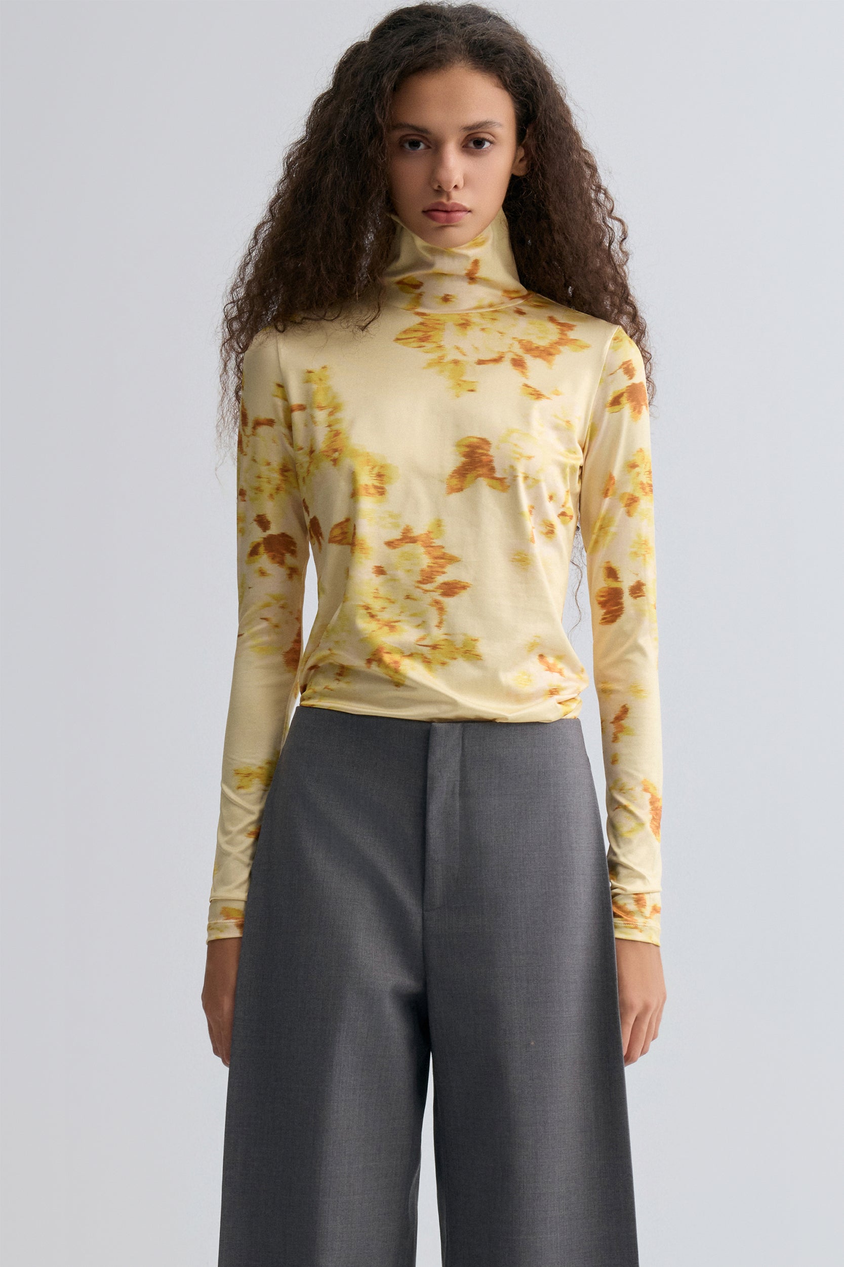 Rosetta Long Sleeve Turtleneck Top Vanilla