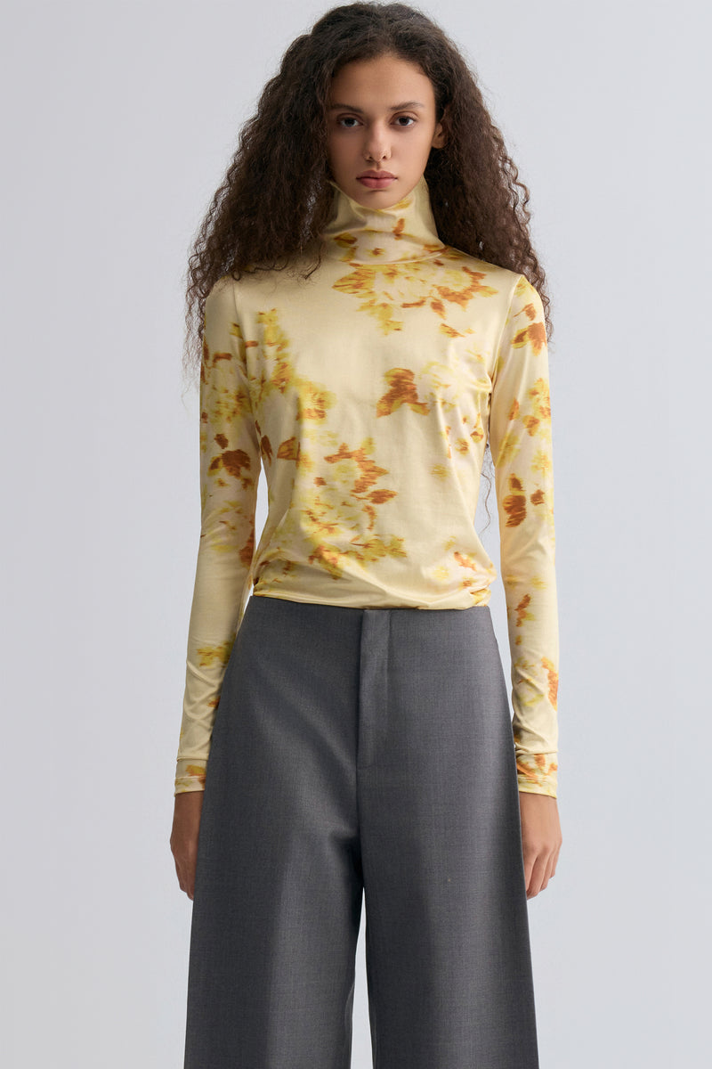 Rosetta Long Sleeve Turtleneck Top Vanilla