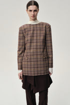 Reversible Check Blazer Espresso