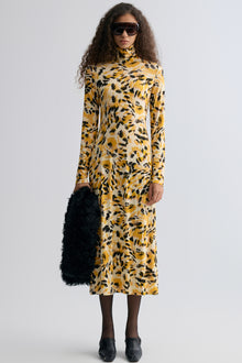 Savanna Turtleneck jersey maxi dress