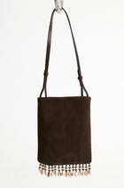 Majorelle Shell Suede Mini Bag-Chocolate Brown