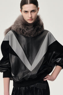 Toscana Shearling Scarf Grey