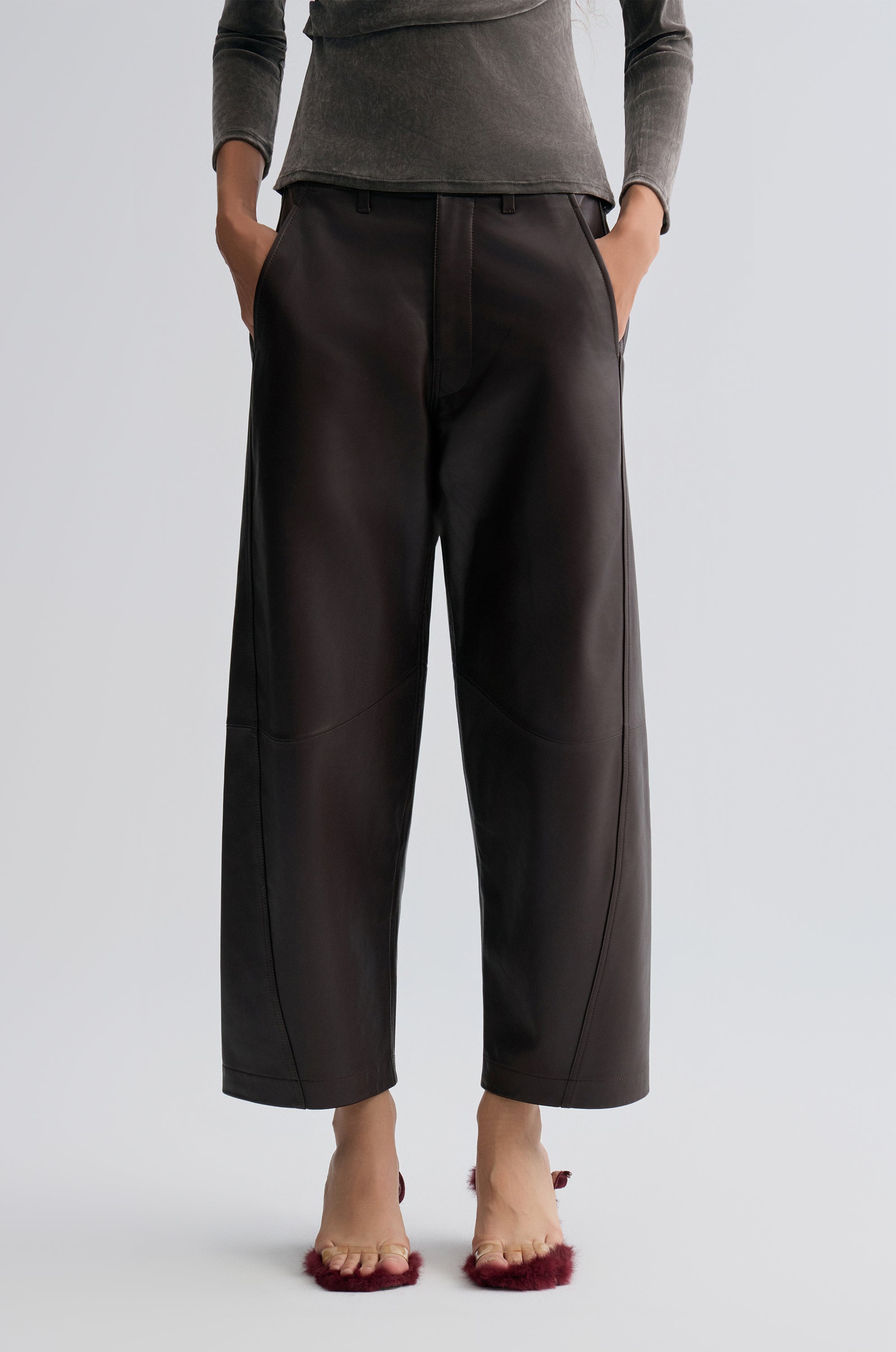 Leather Balloon Pants Chocolate