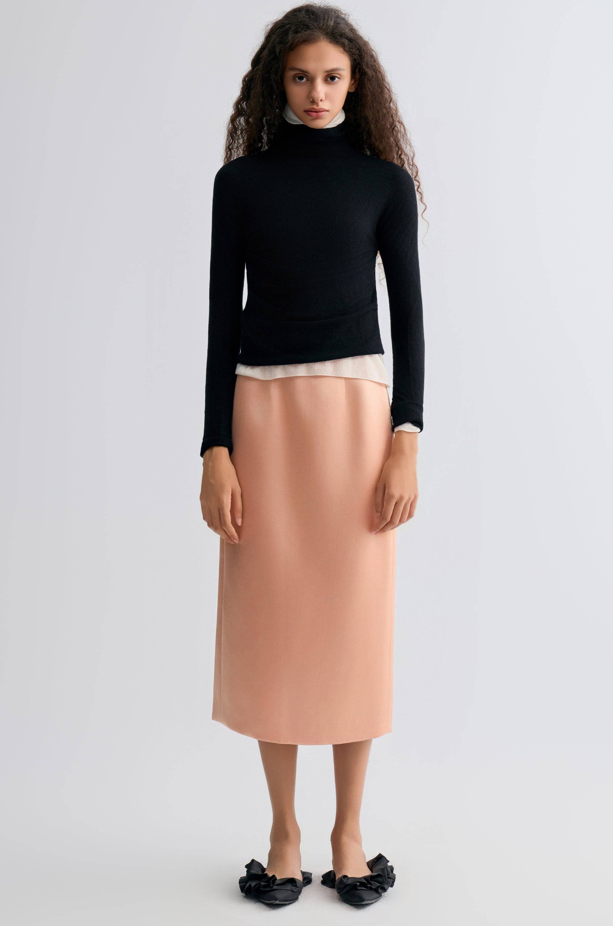 Nimbus Satin Skirt Blush