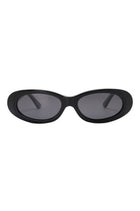 Audrey Oval-frame Sunglasses-Black