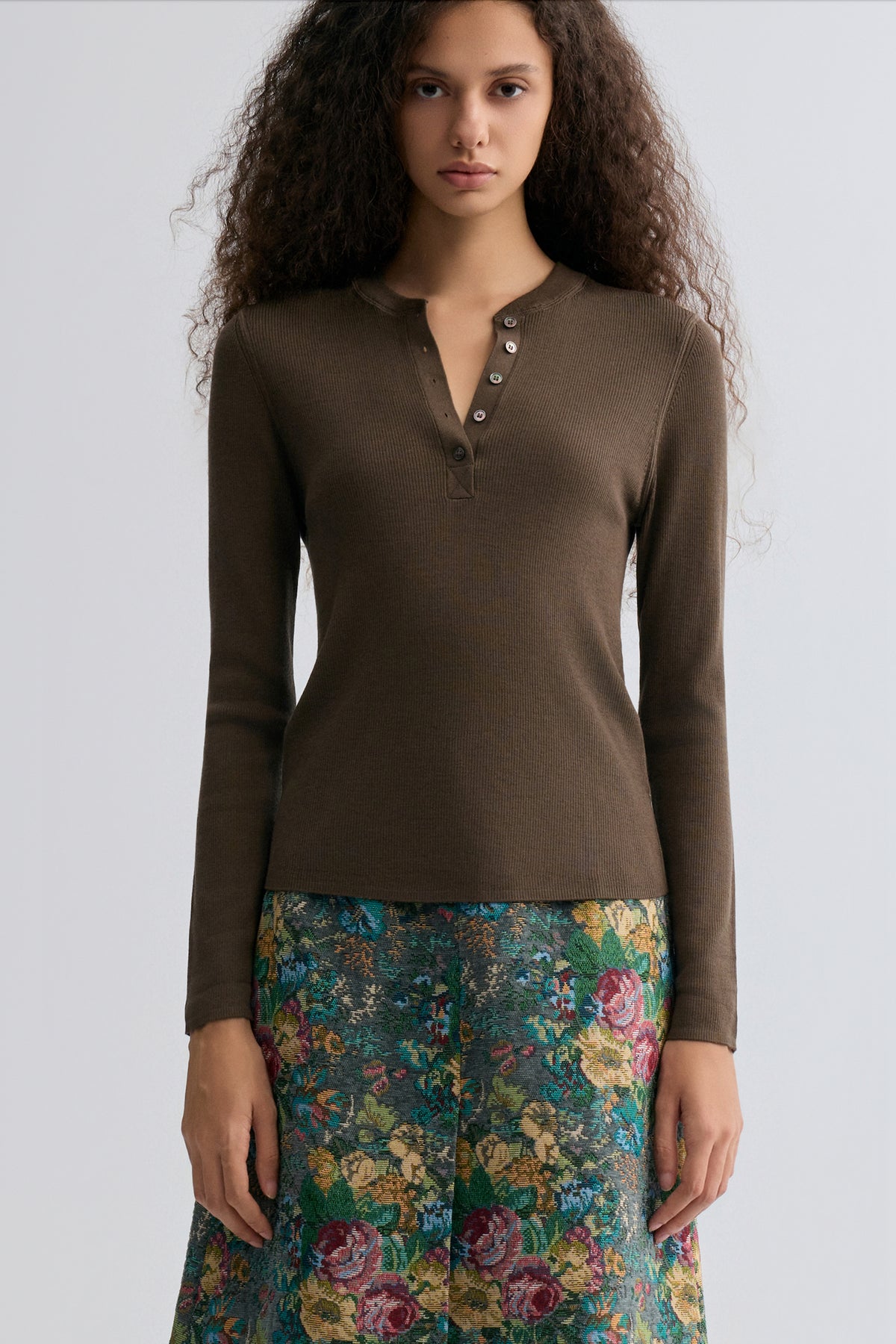Superfine Merino Wool Knit Henley