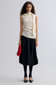 Scarf Wool Top Cream