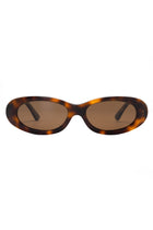 Audrey Oval-frame Sunglasses-Havana brown