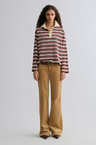 Rugby Stripe Polo Shirt Ivory