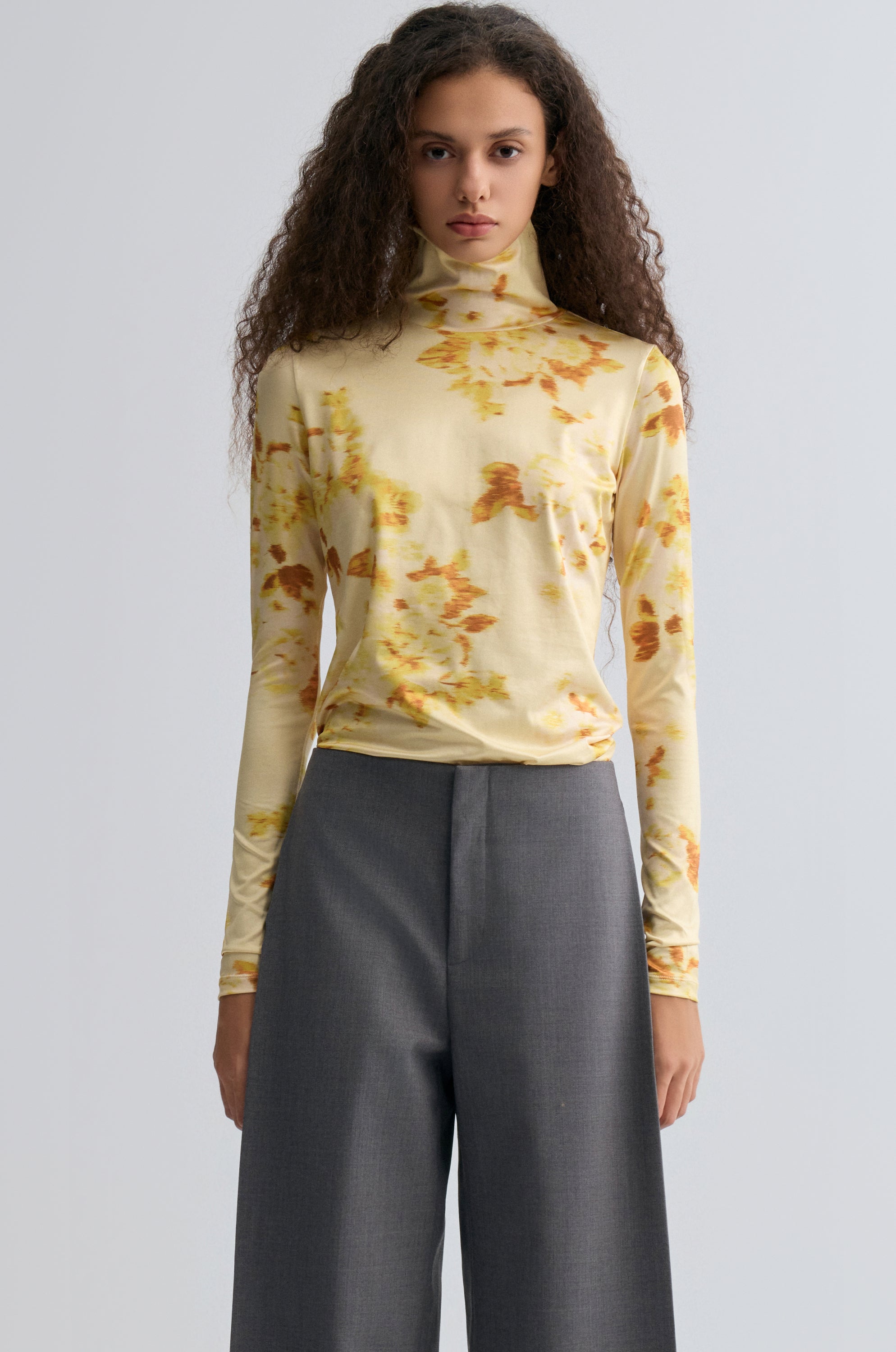 Rosetta Long Sleeve Turtleneck Top Vanilla