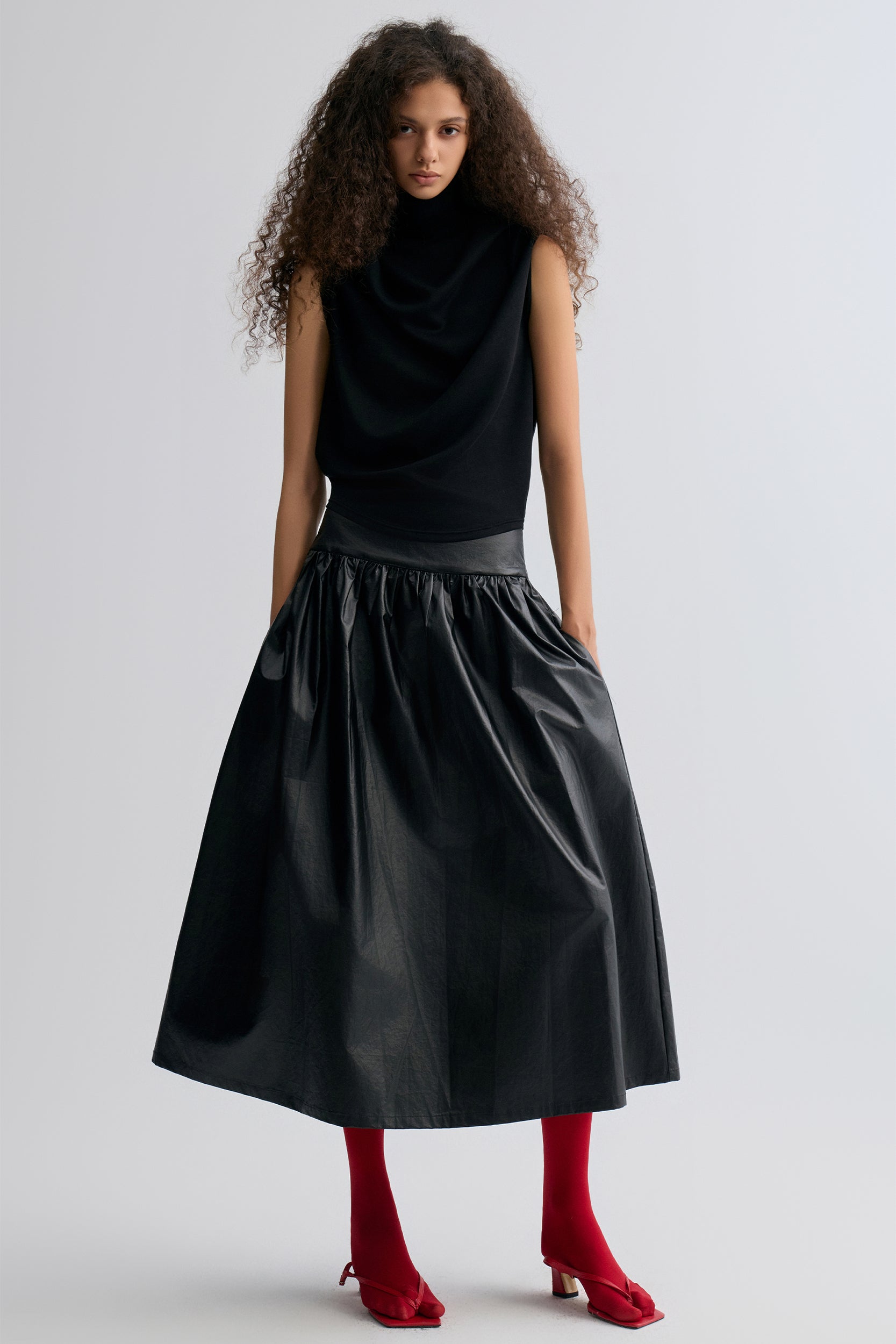 Waxed Cotton Full Skirt
