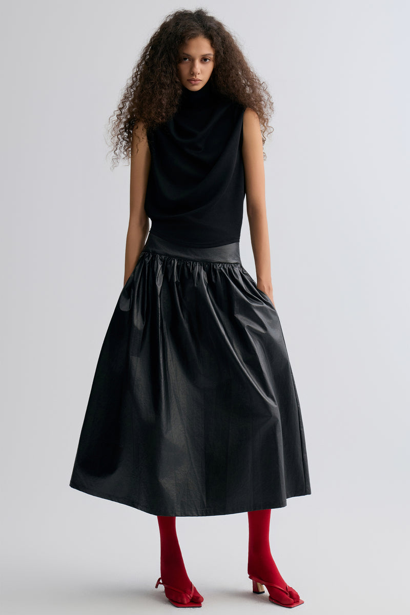 Waxed Cotton Full Skirt