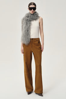 Corduroy Suede Trousers Tobacco