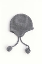 Cashmere Earflap Beanie Grey Melange