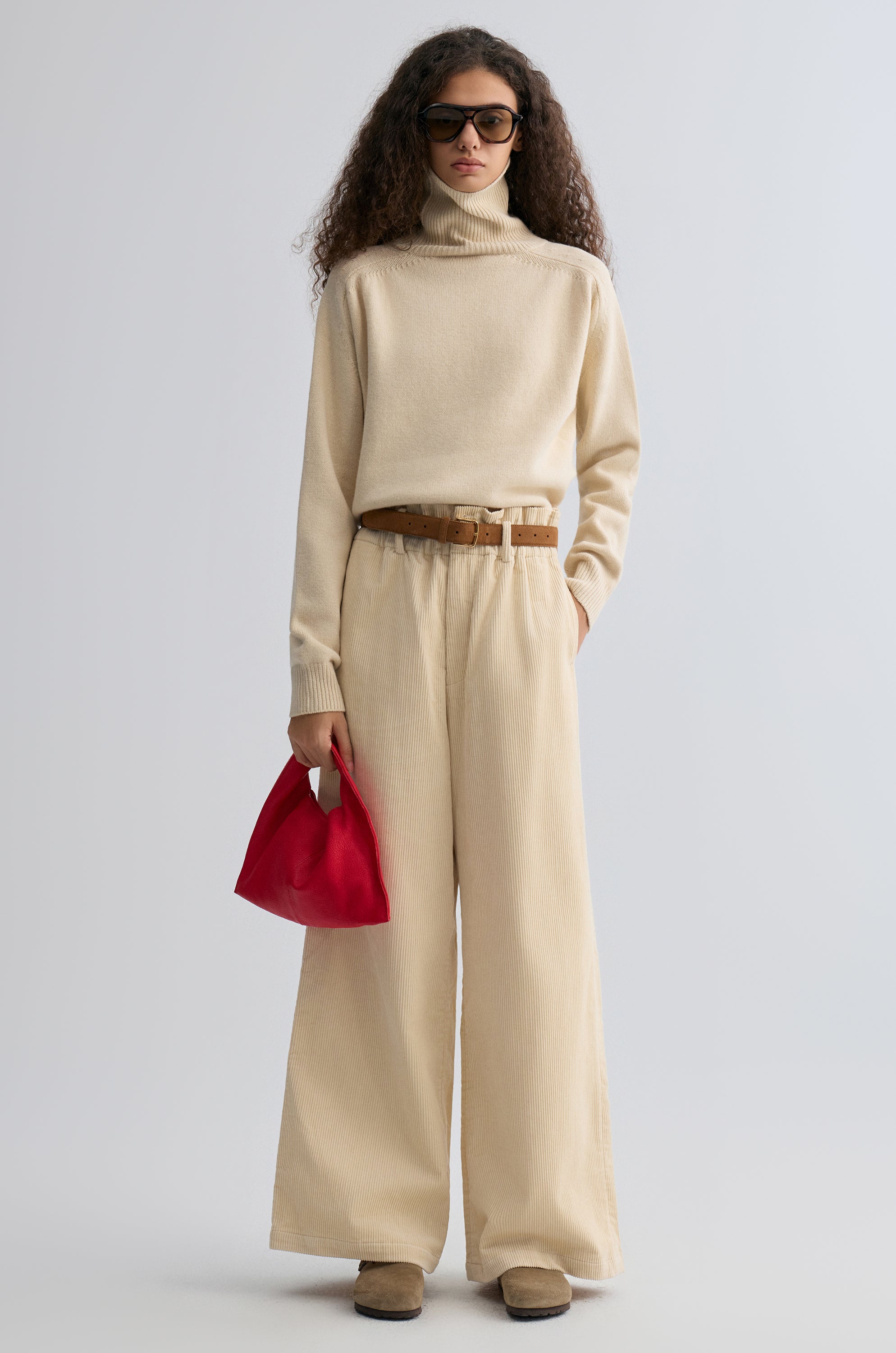 Wool and yak-blend Turtleneck Ivory