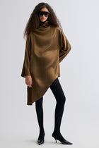 Asymmetric Slouch-neck Blouse