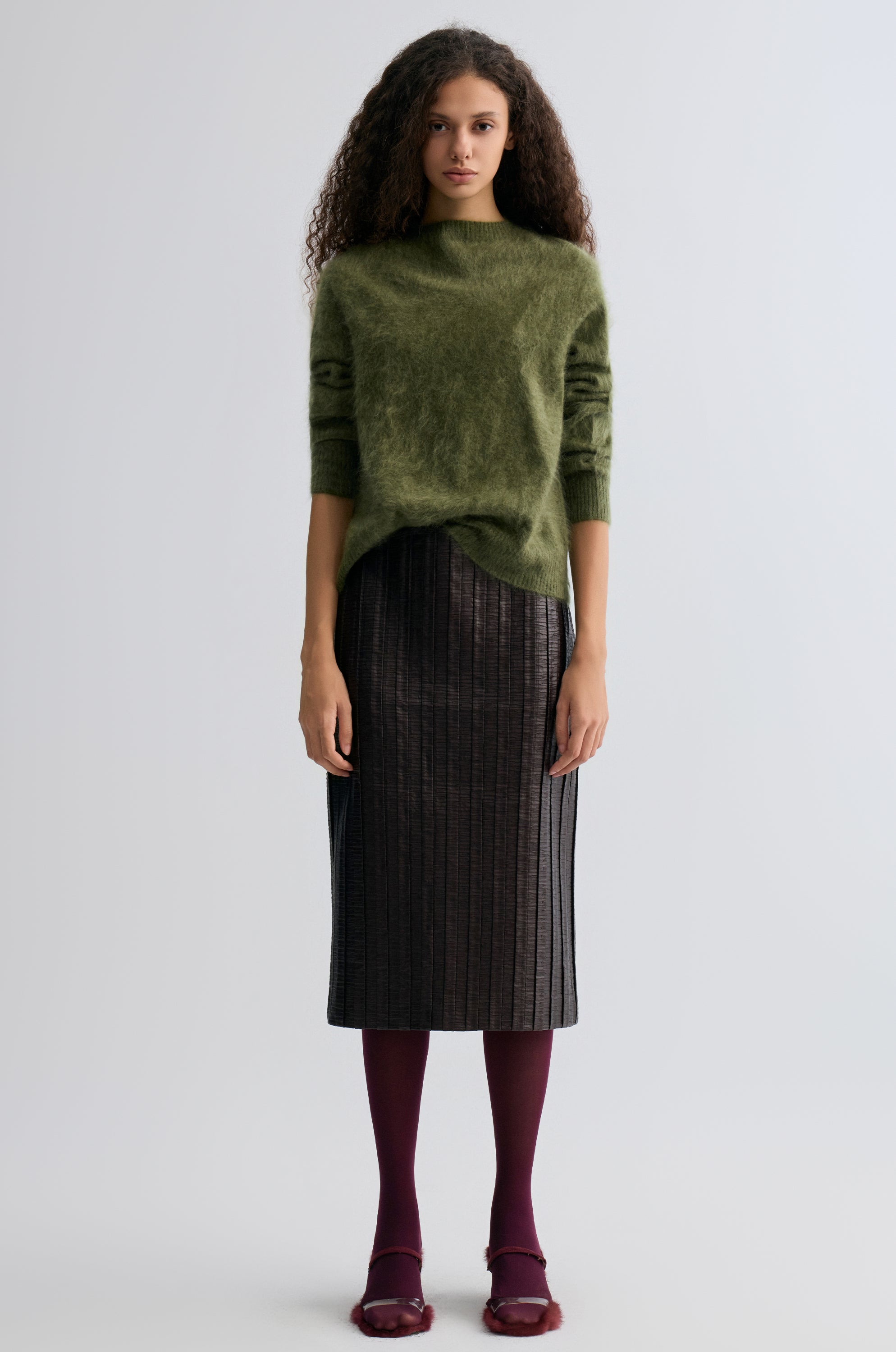 Snake Faux Leather Skirt