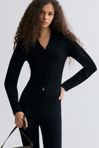 Sculptural Cardigan Black