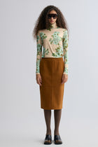 Rosetta Long Sleeve Turtleneck Top Beige
