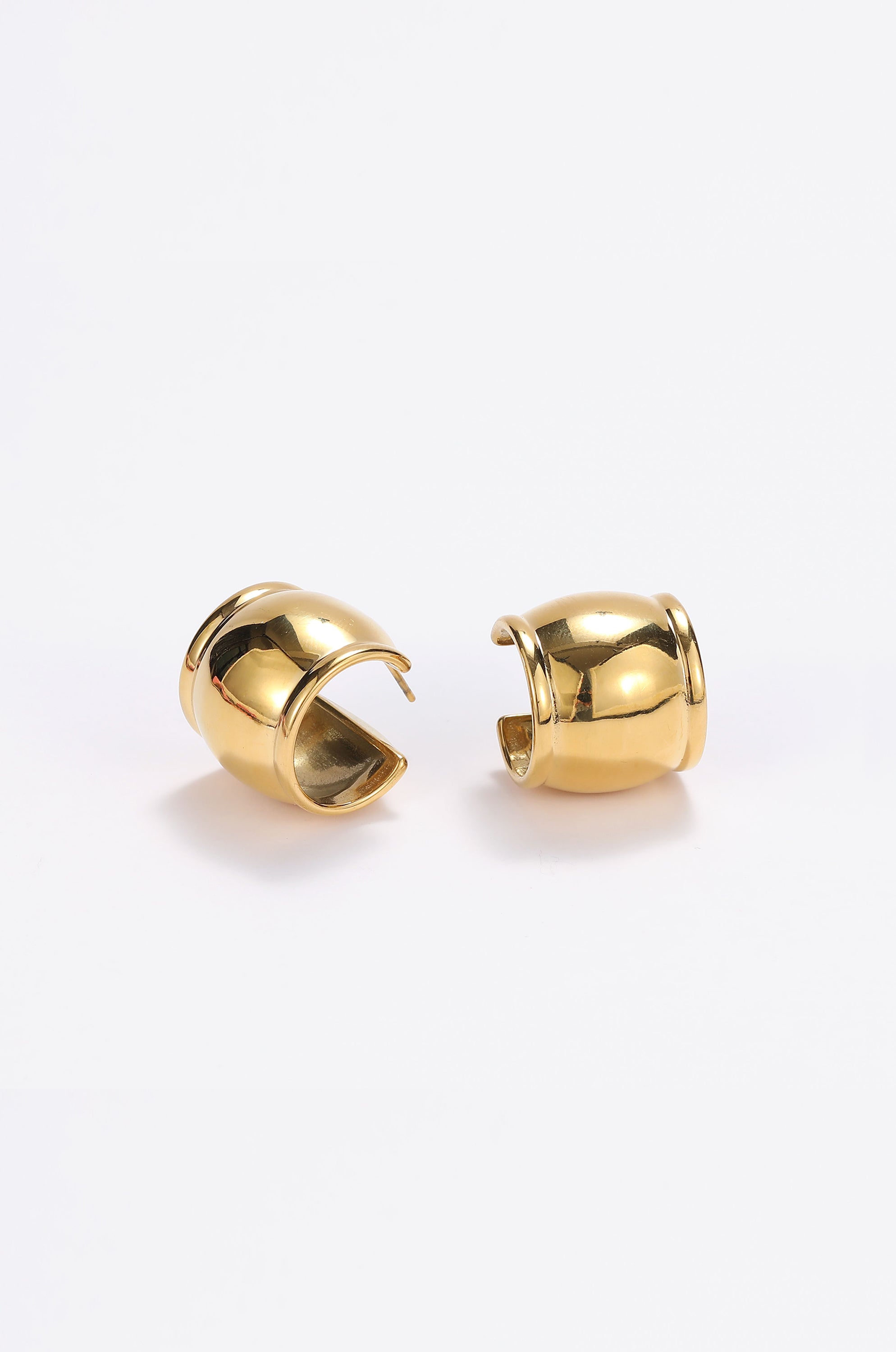 Wide hoop earrings