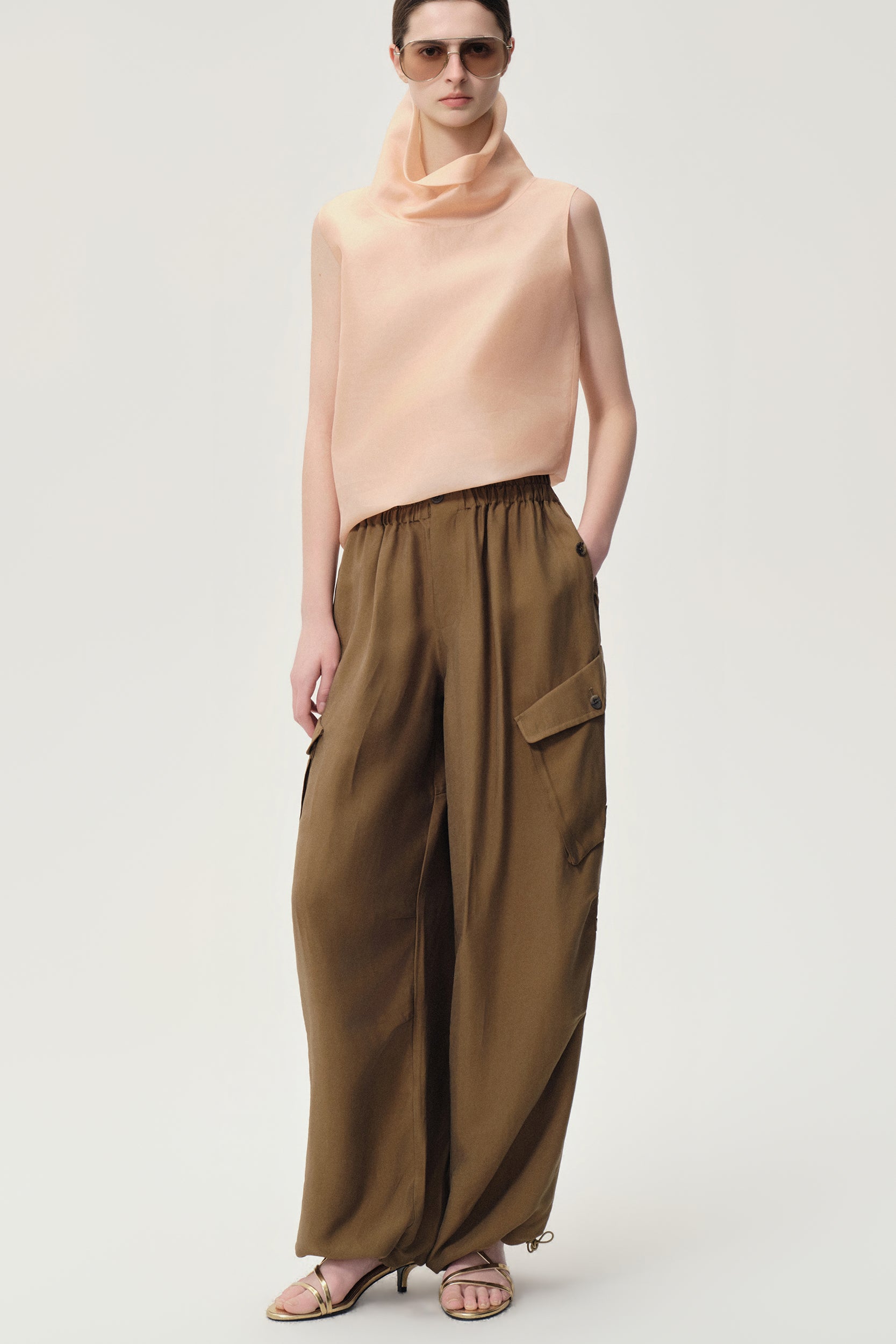 Drift Baggy Cargo Trousers Hazel