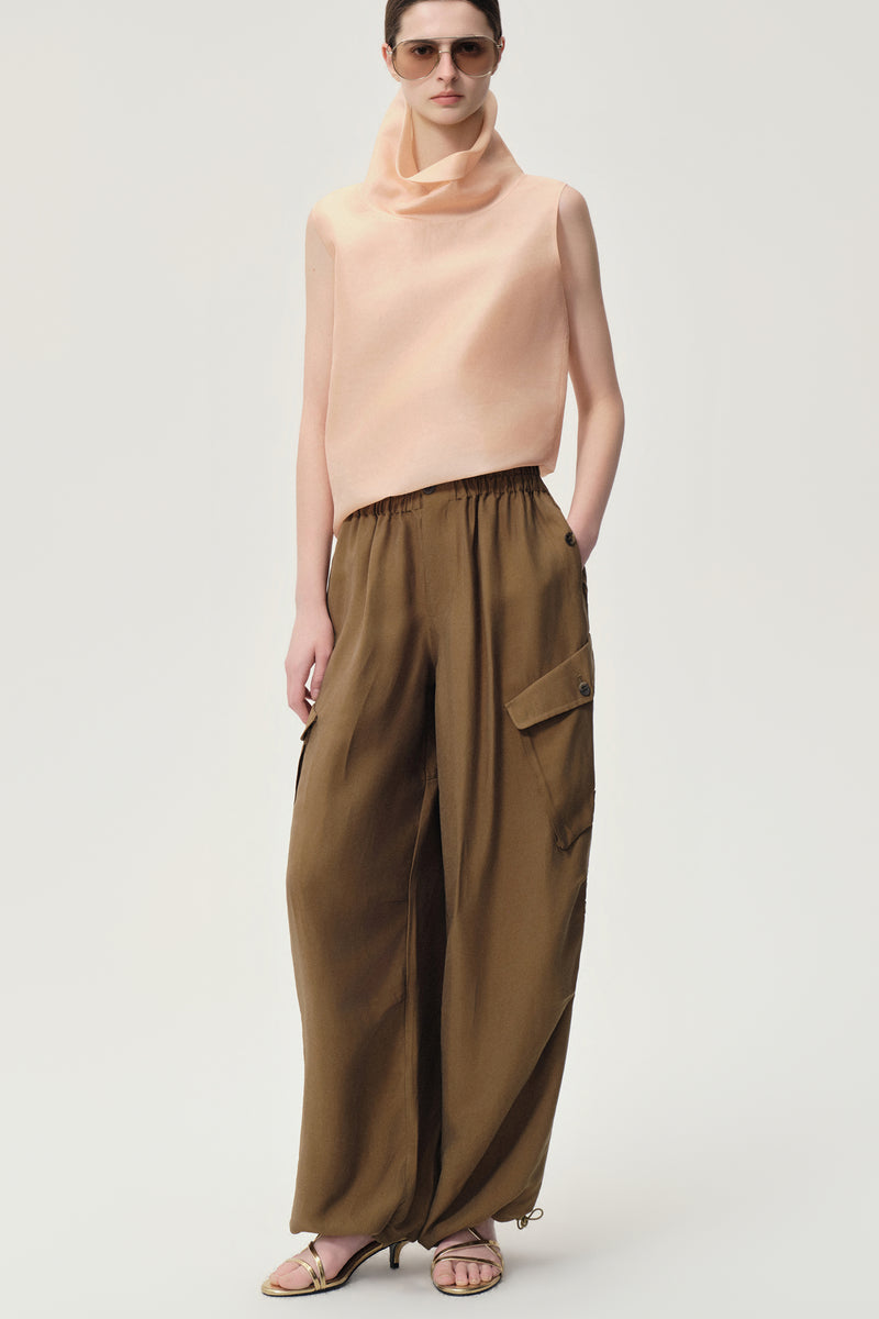 Drift Baggy Cargo Trousers Hazel