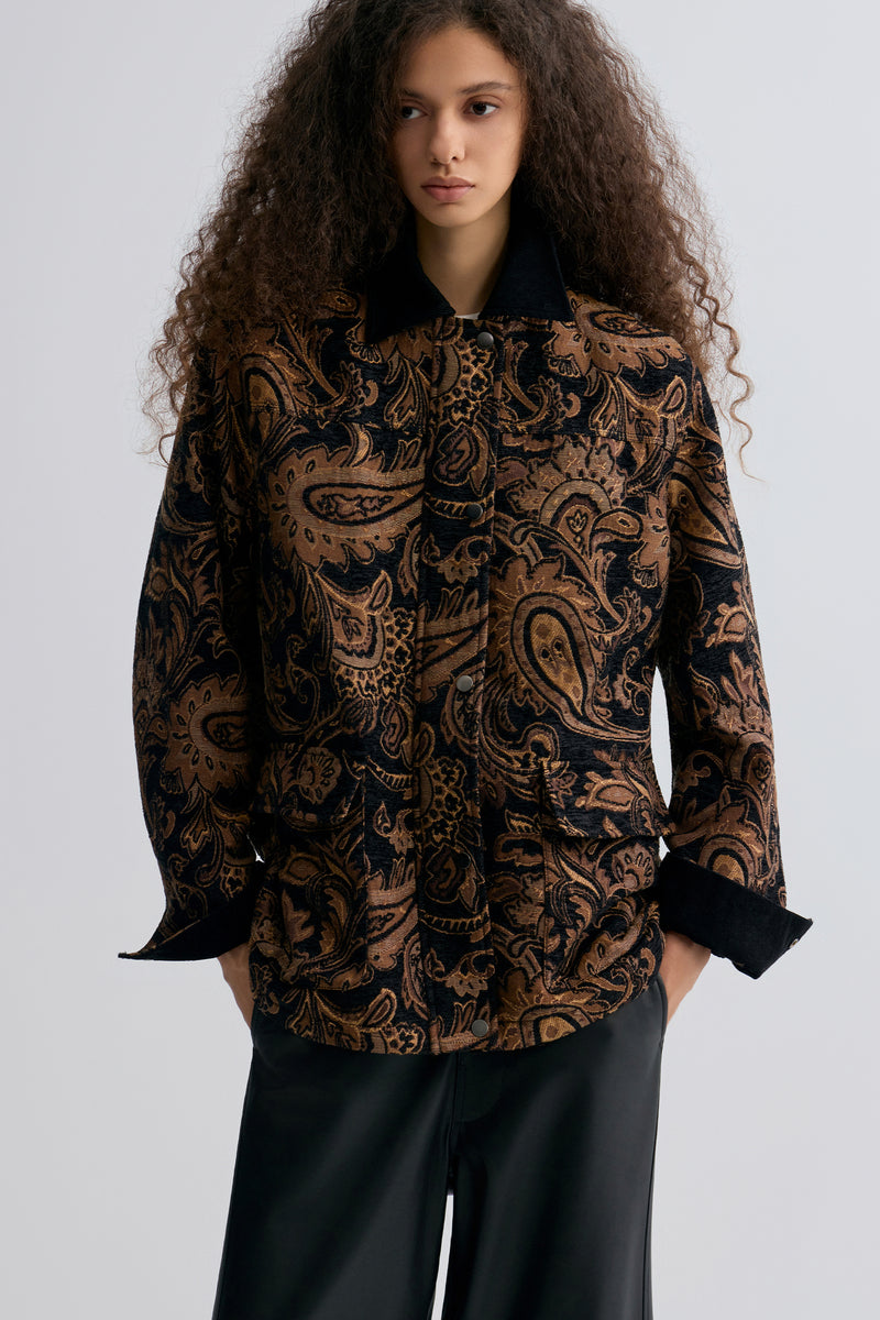 Paisley-print Jacquard Jacket