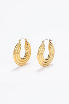 Zoe gold-plated hoop earrings